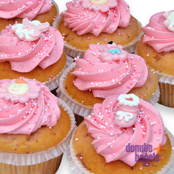 Babyshower cupcakes roze