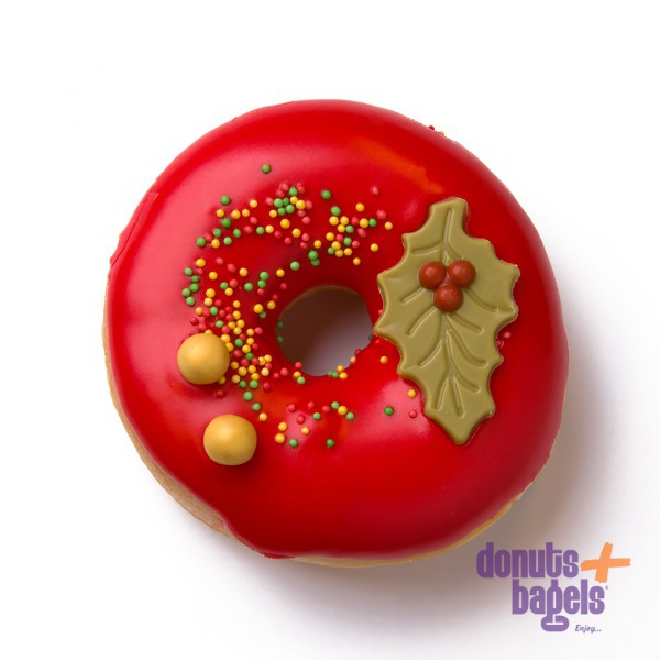 Kerst donuts rood