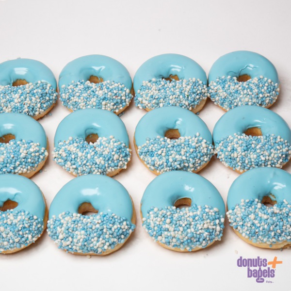 Geboorte donuts blauw