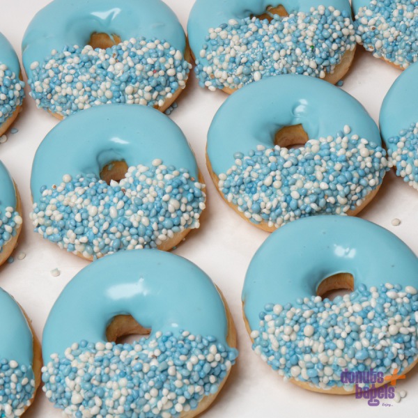Geboorte donuts blauw